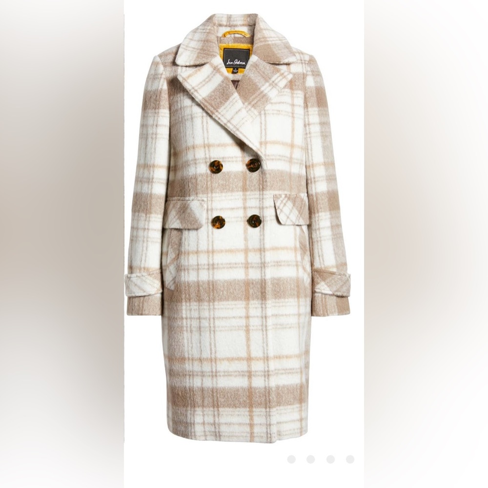 Sam Edelman Double Breasted Tweed Plaid Peacoat - NWOT - size 10